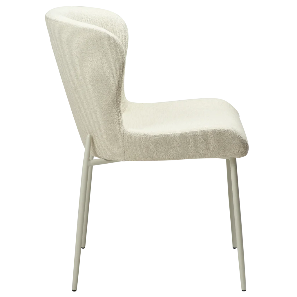 Glam Chair Bone White Boucle Fabric With Bone White Metal Legs 100206111 03 Profile