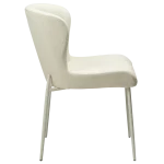 Glam Chair Bone White Boucle Fabric With Bone White Metal Legs 100206111 03 Profile
