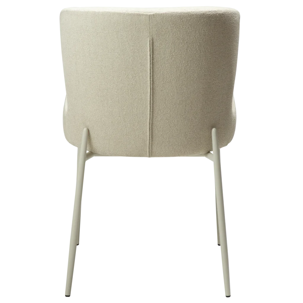 Glam Chair Bone White Boucle Fabric With Bone White Metal Legs 100206111 04 Back