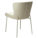 Glam Chair Bone White Boucle Fabric With Bone White Metal Legs 100206111 05 Back Angle