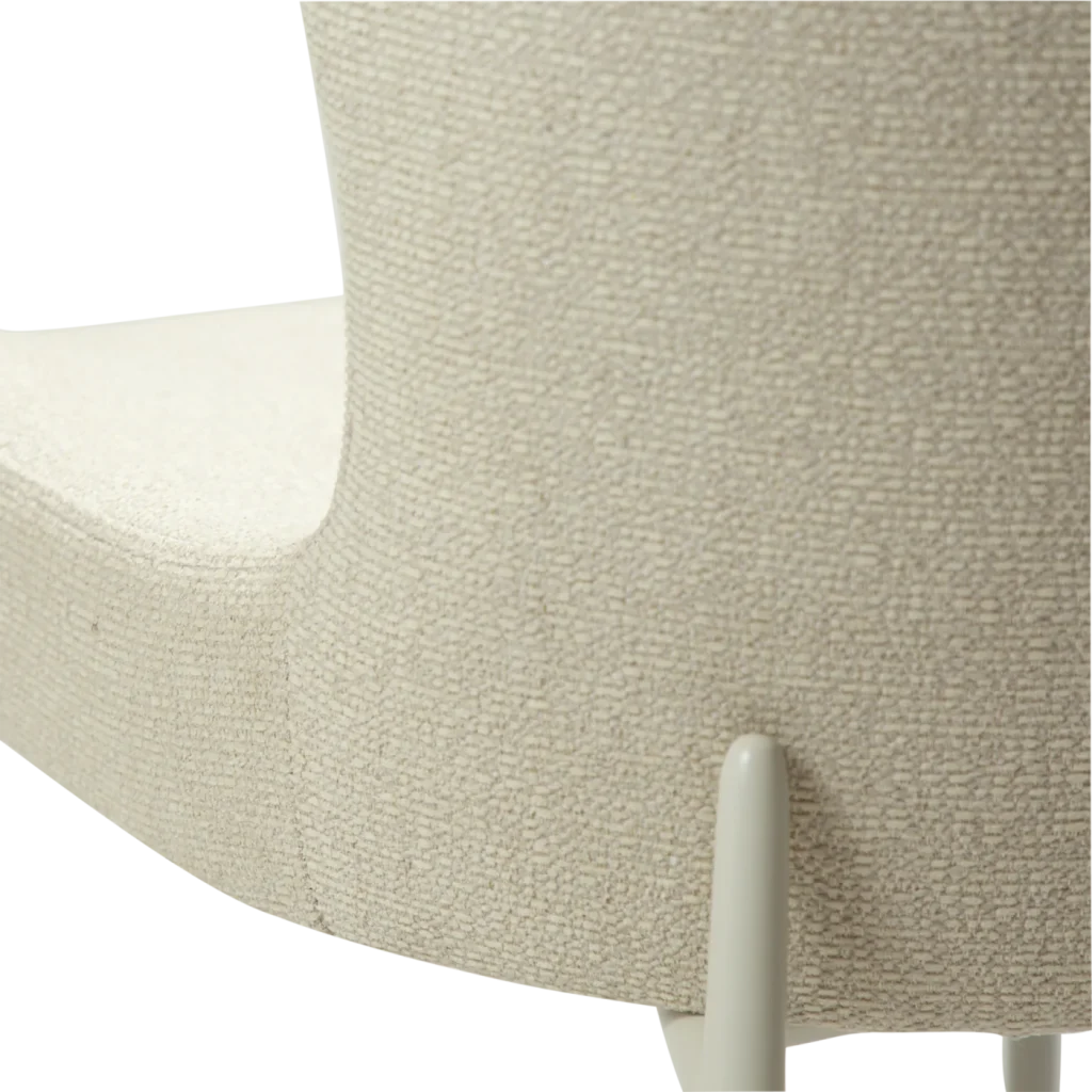 Glam Chair Bone White Boucle Fabric With Bone White Metal Legs 100206111 07 Detail2