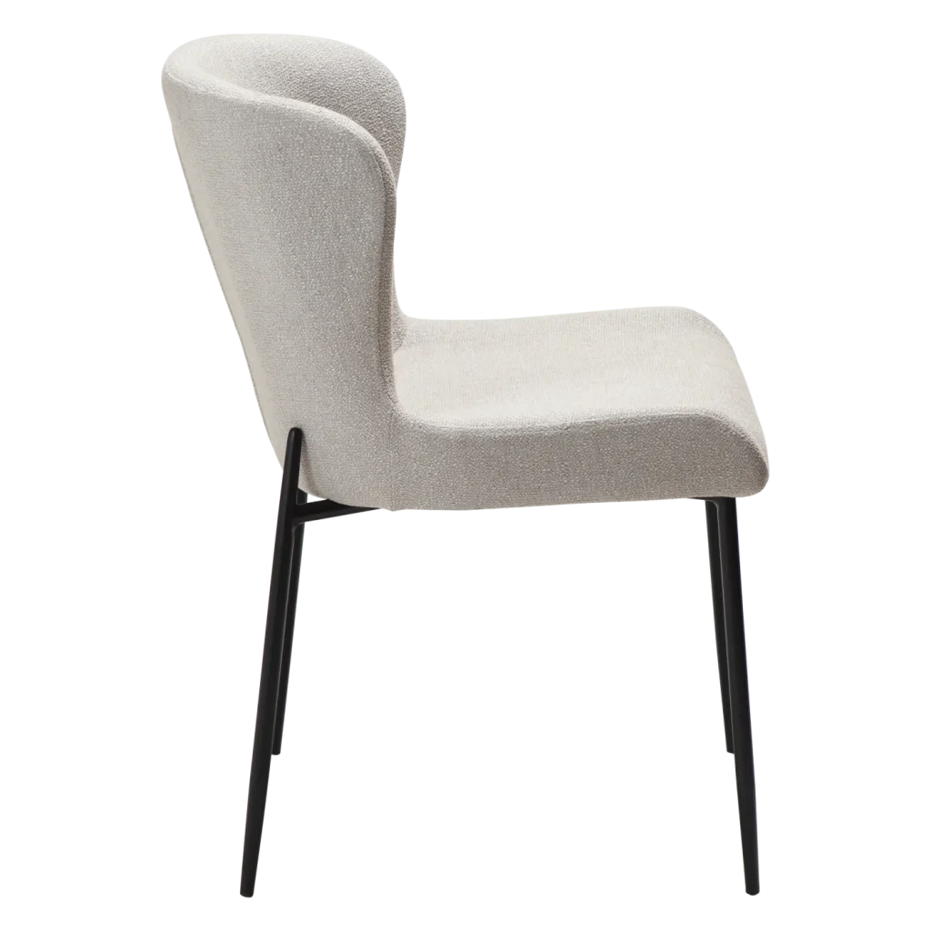Glam Chair Cashmere Boucle Fabric With Black Metal Legs 100206108 03 Profile