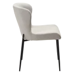 Glam Chair Cashmere Boucle Fabric With Black Metal Legs 100206108 03 Profile