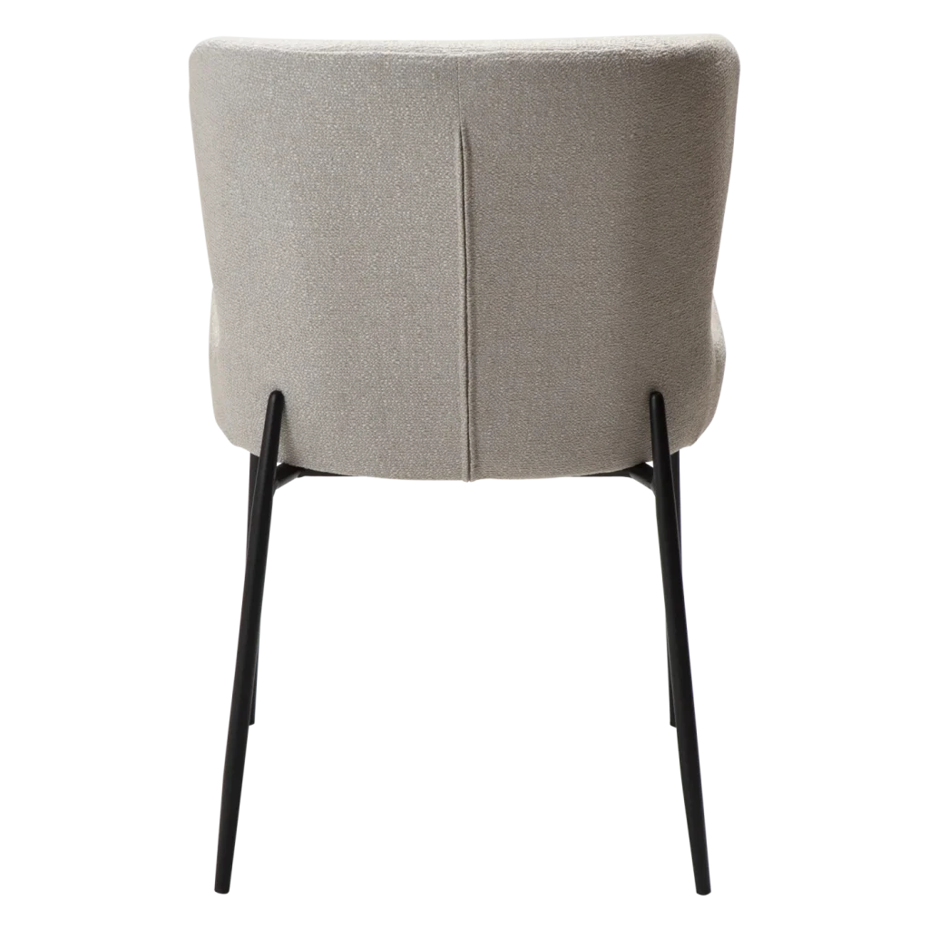 Glam Chair Cashmere Boucle Fabric With Black Metal Legs 100206108 04 Back