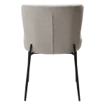 Glam Chair Cashmere Boucle Fabric With Black Metal Legs 100206108 04 Back