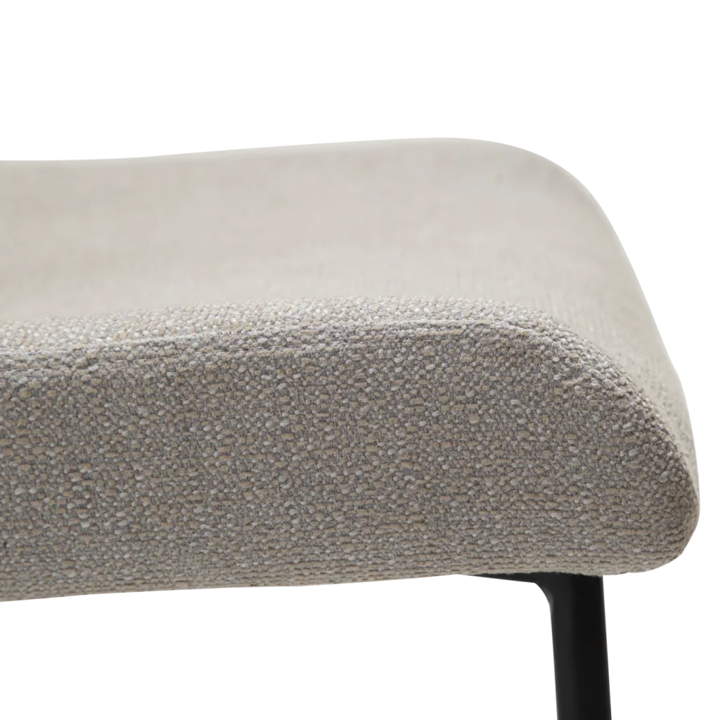 Glam Chair Cashmere Boucle Fabric With Black Metal Legs 100206108 06 Detail1