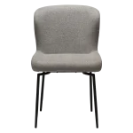 GLAM CHAIR Pebble Earth Boucle Fabric W. Black Swivel Legs 100208305 02 Front