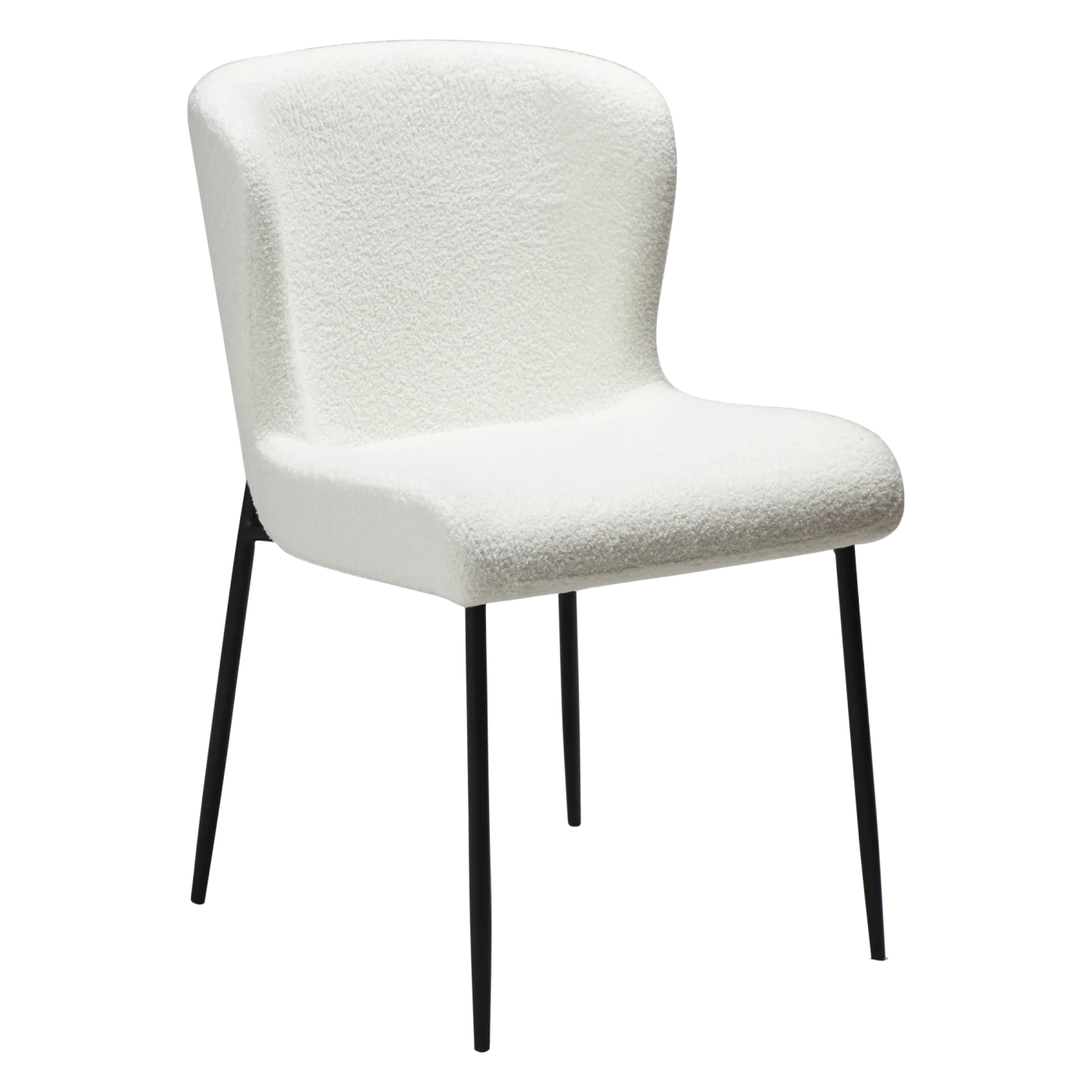 Glam Chair Snow Rpes Boucle Fabric With Black Metal Legs 100206115 01 Main