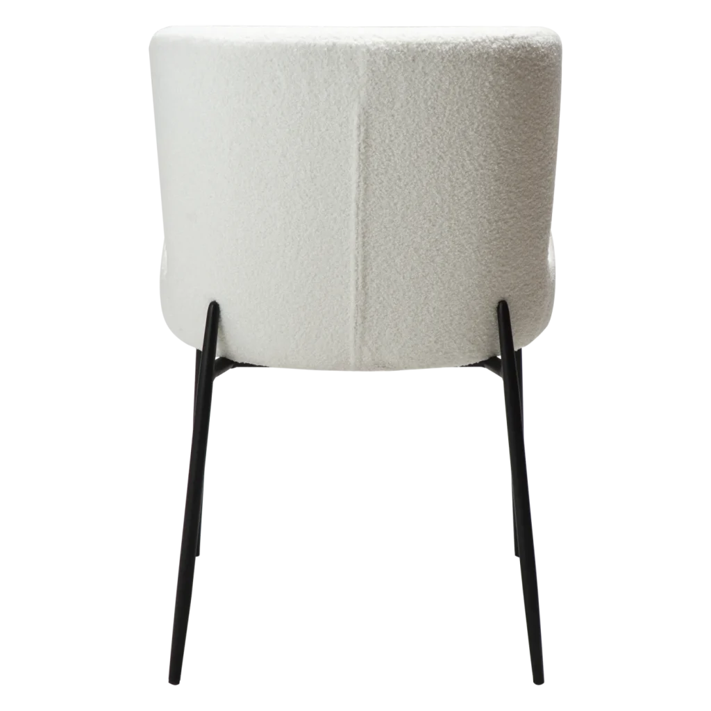 Glam Chair Snow Rpes Boucle Fabric With Black Metal Legs 100206115 04 Back