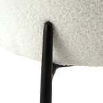 Glam Chair Snow Rpes Boucle Fabric With Black Metal Legs 100206115 06 Detail1