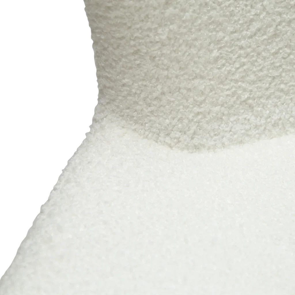 Glam Chair Snow Rpes Boucle Fabric With Black Metal Legs 100206115 08 Detail3