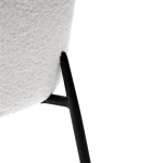 Glam Chair Snow Rpes Boucle Fabric With Black Metal Legs 100206115 10 Detail5