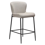 GLAM COUNTER STOOL Cashmere Boucle Fabric W. Black Metal Legs 300206109 01 Main
