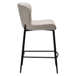 GLAM COUNTER STOOL Cashmere Boucle Fabric W. Black Metal Legs 300206109 03 Profile