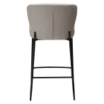 GLAM COUNTER STOOL Cashmere Boucle Fabric W. Black Metal Legs 300206109 04 Back
