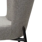GLAM COUNTER STOOL Pebble Earth Boucle Fabric W. Black Metal Legs 300206105 06 Detail1