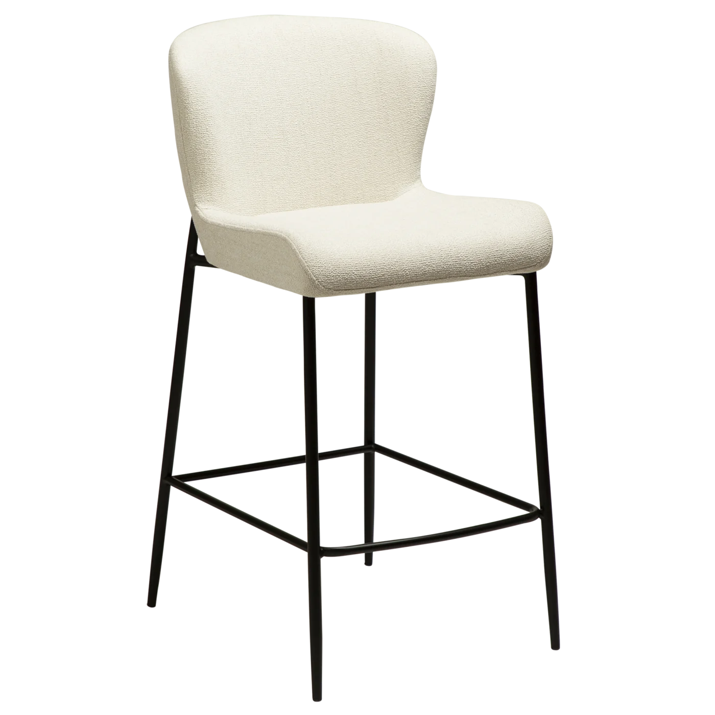 Glam Counter Stool Simply Beige Boucle Fabric With Black Metal Legs 300206106 01 Main