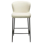Glam Counter Stool Simply Beige Boucle Fabric With Black Metal Legs 300206106 02 Front