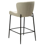 Glam Counter Stool Simply Beige Boucle Fabric With Black Metal Legs 300206106 05 Back Angle