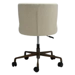 GLAM OFFICE CHAIR Frosted Almond Boucle Fabric W. Antique Brass Office Base 800206127 04 Back