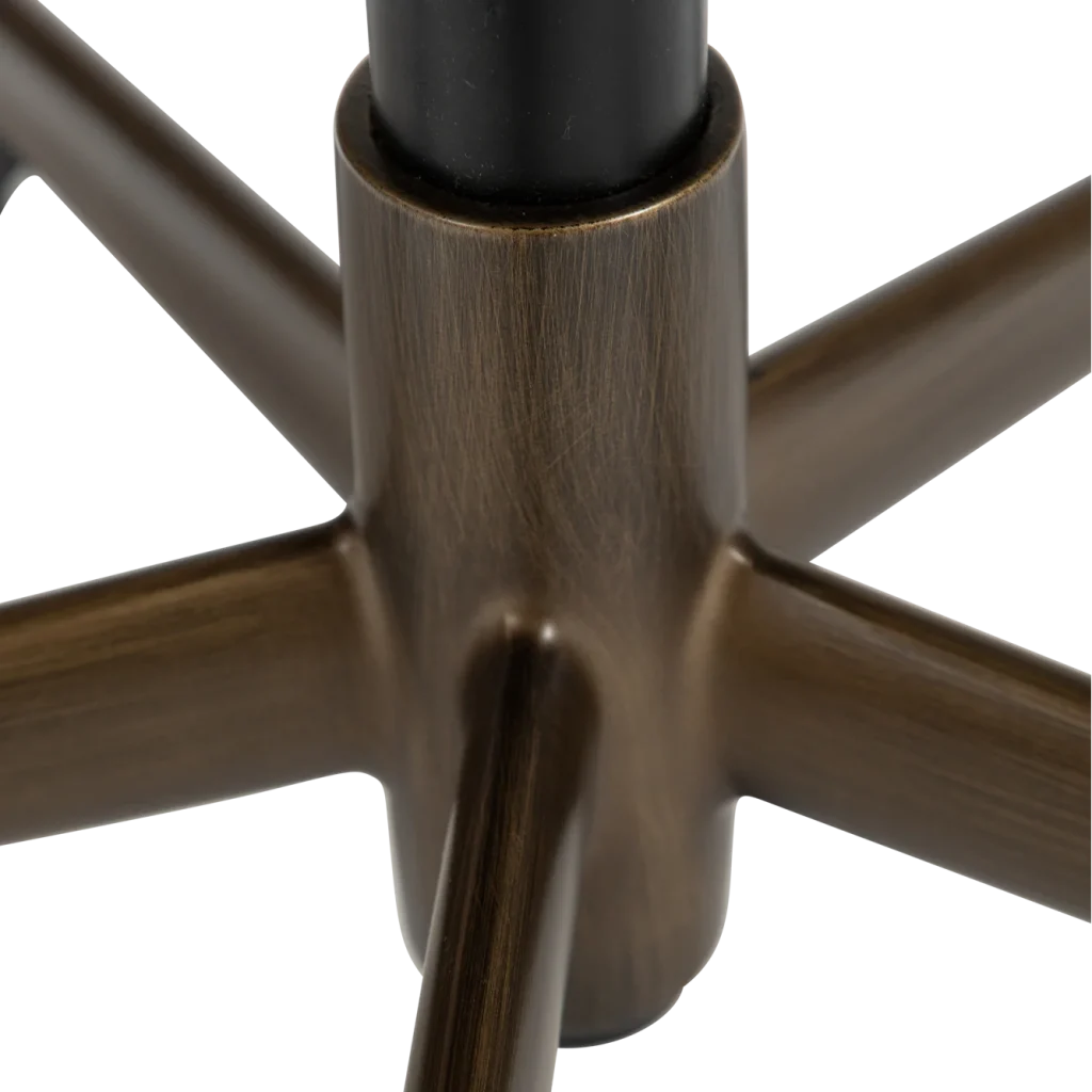 GLAM OFFICE CHAIR Frosted Almond Boucle Fabric W. Antique Brass Office Base 800206127 06 Detail1