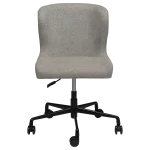GLAM OFFICE CHAIR Pebble Earth Bouclé Fabric W. Black Office Base 800206105 02 Front