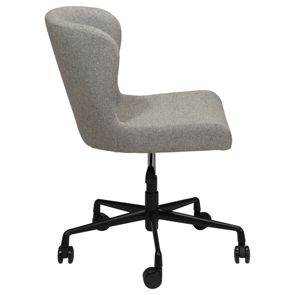GLAM OFFICE CHAIR Pebble Earth Bouclé Fabric W. Black Office Base 800206105 03 Profile
