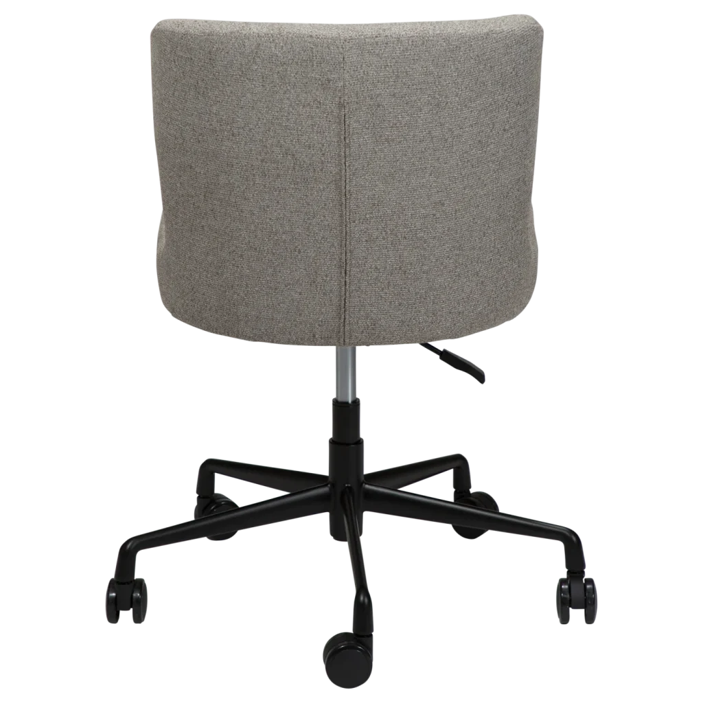 GLAM OFFICE CHAIR Pebble Earth Bouclé Fabric W. Black Office Base 800206105 04 Back