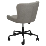 GLAM OFFICE CHAIR Pebble Earth Bouclé Fabric W. Black Office Base 800206105 05 Back Angle