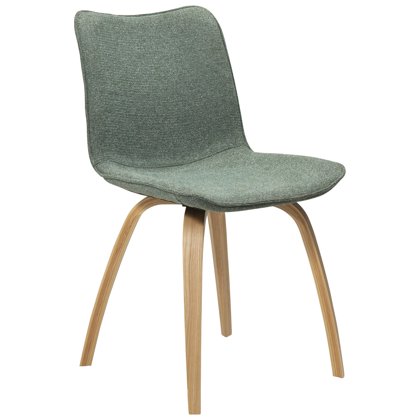 Glee Chair Pebble Green Boucle Fabric With Oak Legs 100203108 01 Main