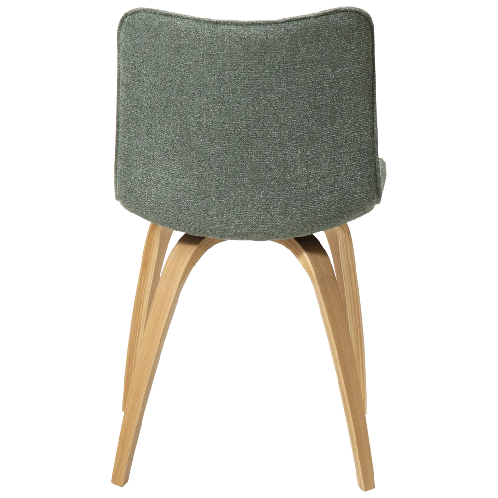 Glee Chair Pebble Green Boucle Fabric With Oak Legs 100203108 04 Back