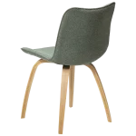 Glee Chair Pebble Green Boucle Fabric With Oak Legs 100203108 05 Back Angle