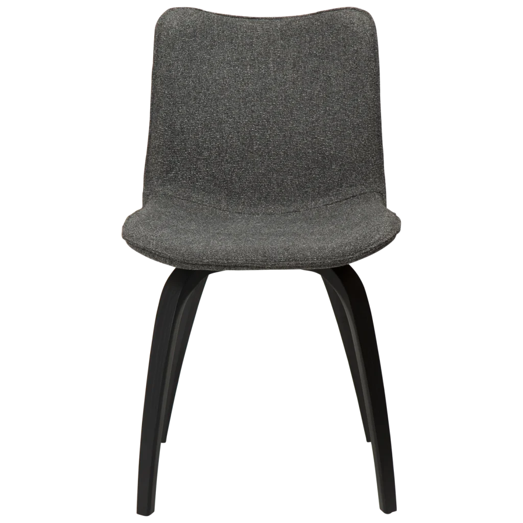 Glee Chair Pebble Grey Boucle Fabric With Black Stained Ash Legs 100203102 02 Front