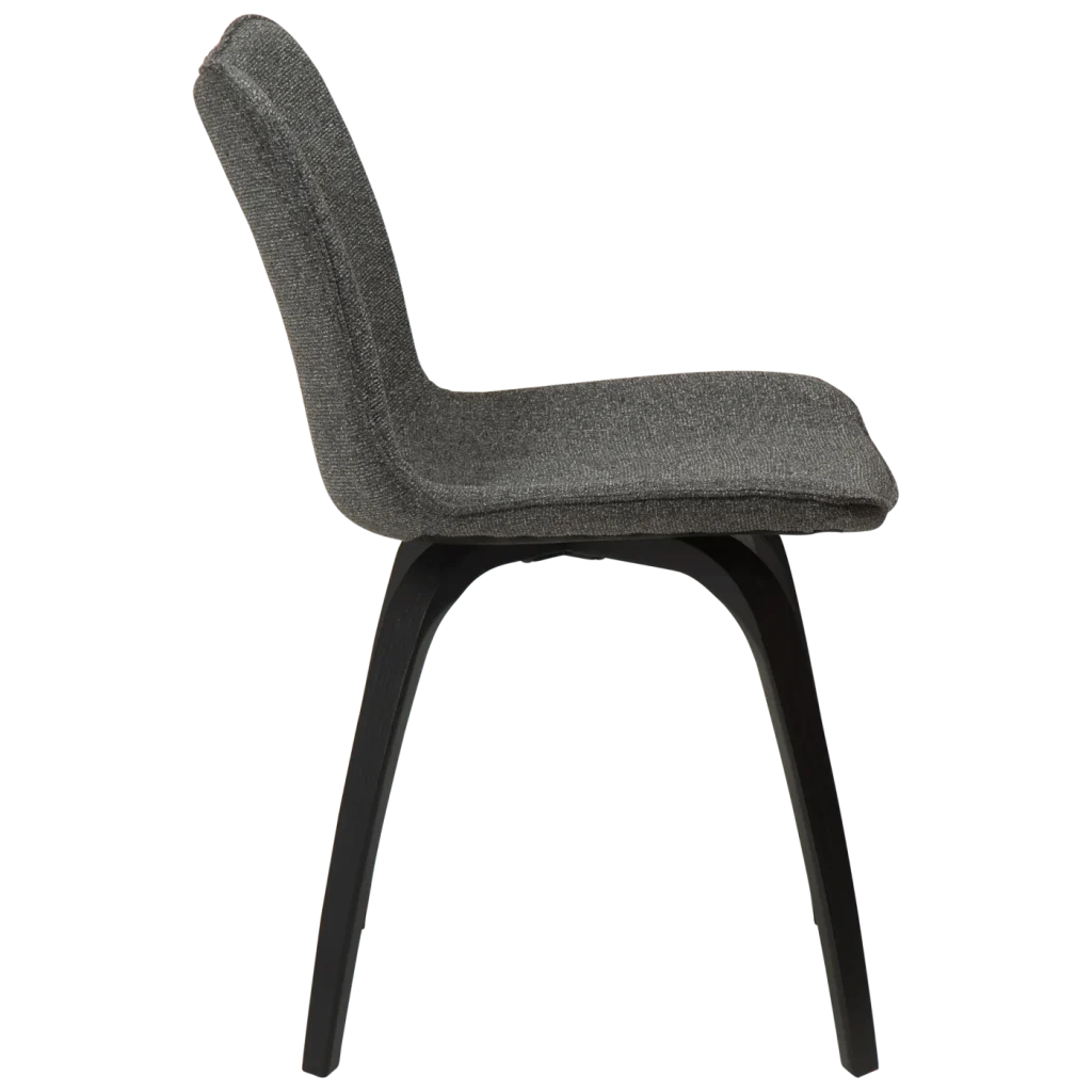 Glee Chair Pebble Grey Boucle Fabric With Black Stained Ash Legs 100203102 03 Profile