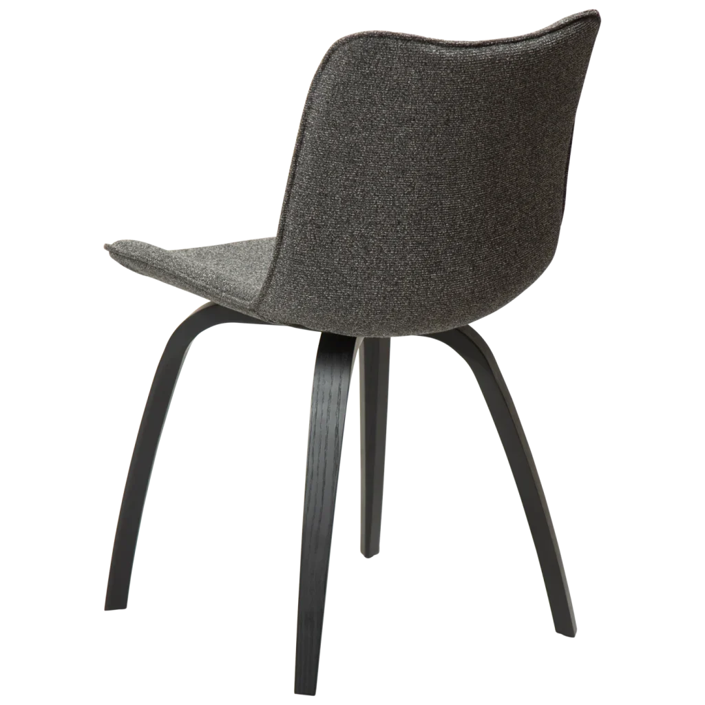 Glee Chair Pebble Grey Boucle Fabric With Black Stained Ash Legs 100203102 05 Back Angle
