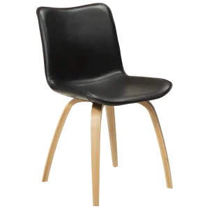 Glee Chair Vintage Black Art Leather With Oak Legs 100203103 01 Main