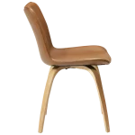 Glee Chair Vintage Light Brown Art Leather With Oak Legs 100203104 03 Profile