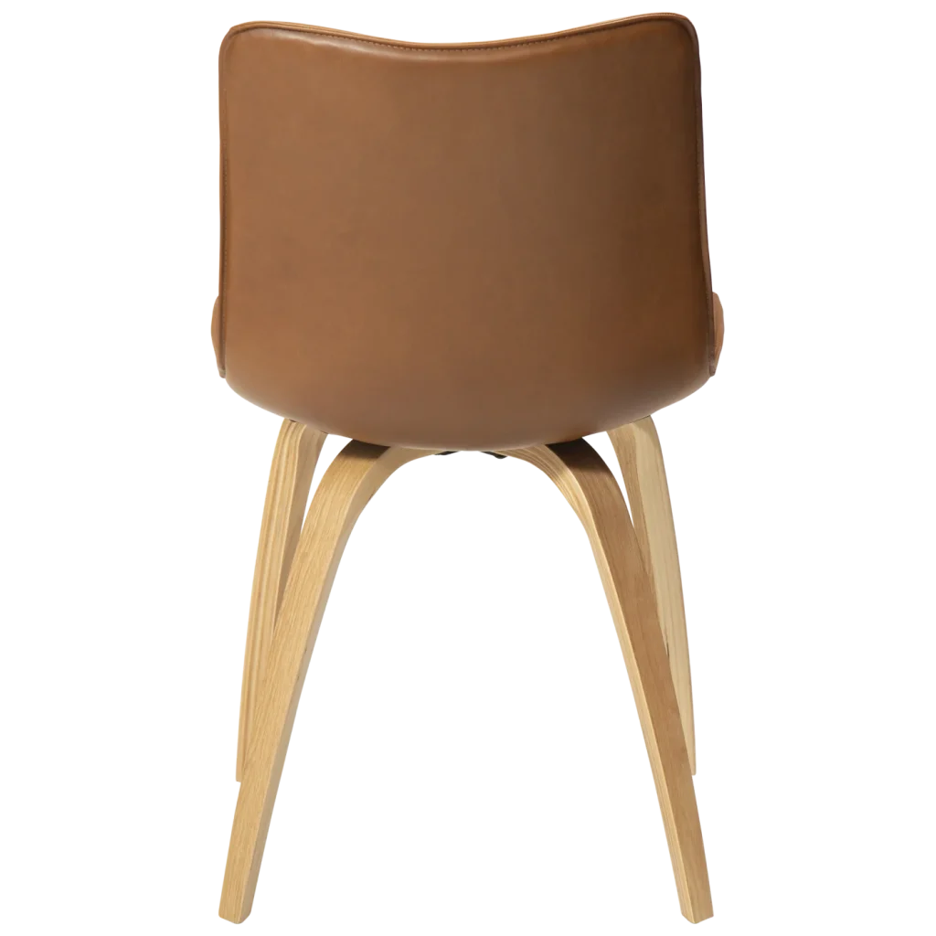 Glee Chair Vintage Light Brown Art Leather With Oak Legs 100203104 04 Back