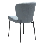 GLORY CHAIR Blue Fog Boucle Fabric W. Antique Pewter Legs 100330116 05 Back Angle