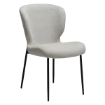 GLORY CHAIR Cashmere Boucle Fabric W. Black Metal Legs 100330110 01 Main