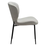 GLORY CHAIR Cashmere Boucle Fabric W. Black Metal Legs 100330110 03 Profile