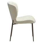 GLORY CHAIR Frosted Almond Boucle Fabric W. Antique Brass Metal Legs 100330111 03 Profile