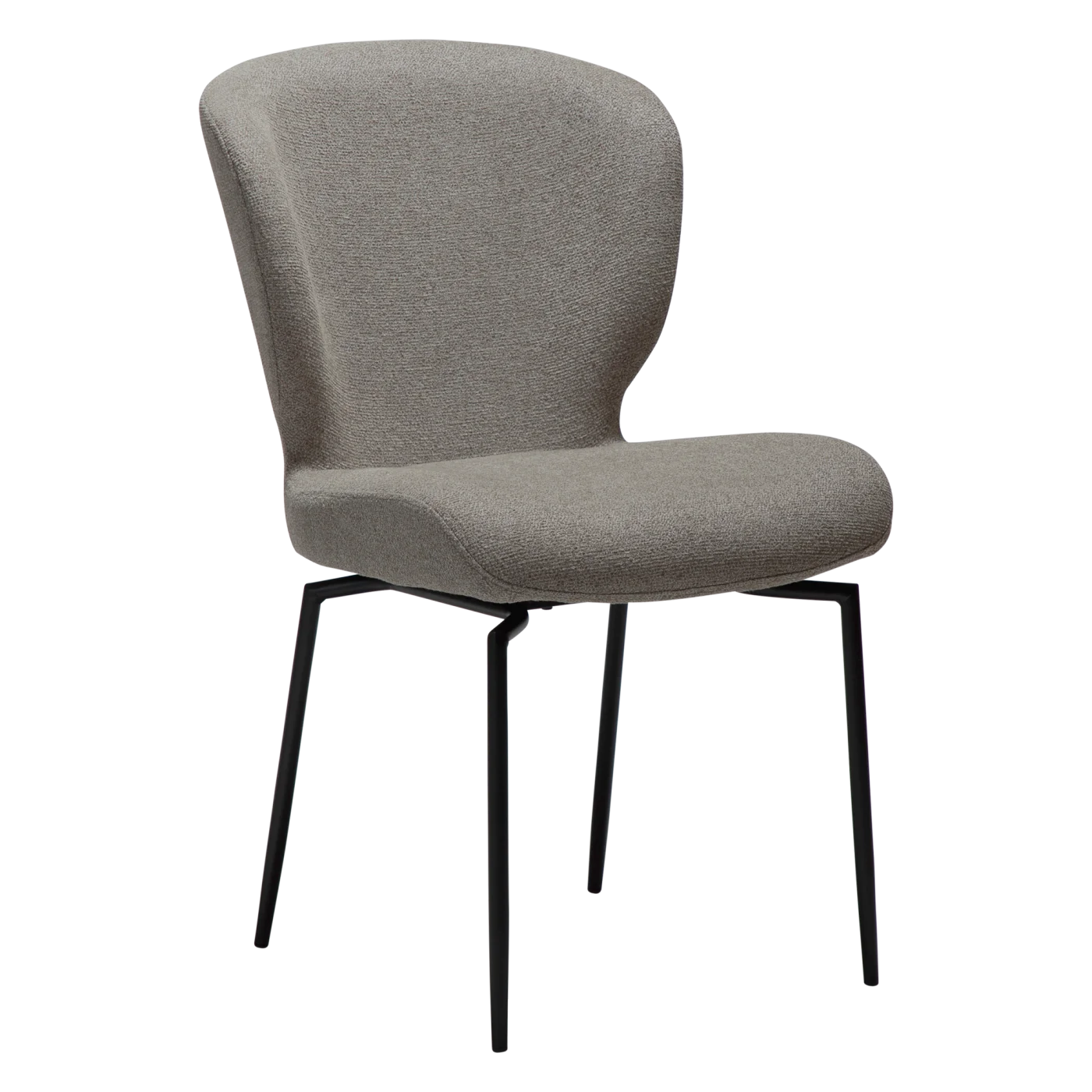 GLORY CHAIR Pebble Earth Boucle W. Black Swivel Legs 100330205 01 Main