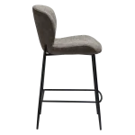 GLORY COUNTER STOOL Major Brown Boucle Fabric W. Black Metal Legs 200306170 03 Profile