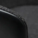 HEY CHAIR Raven Black Boucle W. Raven Black Faux Leather W. Black Metal Legs 100800104 07 Detail2