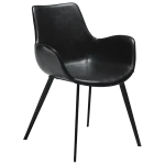 Hype Armchair Vintage Black Art Leather With Black Metal Legs 100690810 01 Main