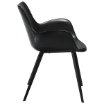 Hype Armchair Vintage Black Art Leather With Black Metal Legs 100690810 03 Profile