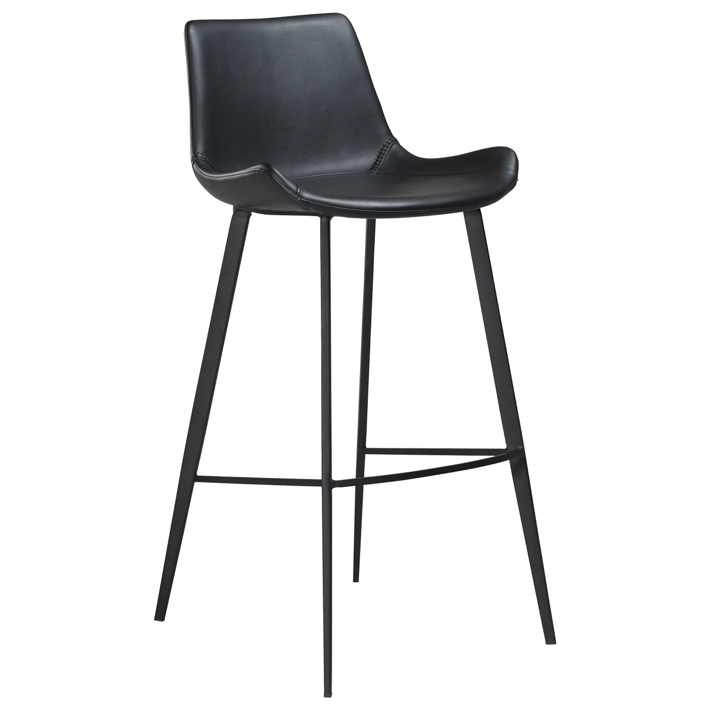 Hype Bar Stool Black Art Leather With Black Metal Legs 200390600 01 Main