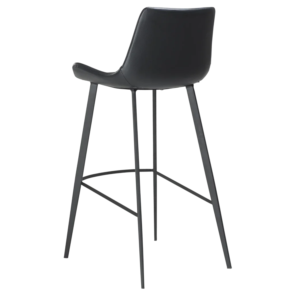 Hype Bar Stool Black Art Leather With Black Metal Legs 200390600 02 Back