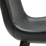 HYPE BAR STOOL Raven Black Faux Leather W. Black Metal Legs 200690633 06 Detail1